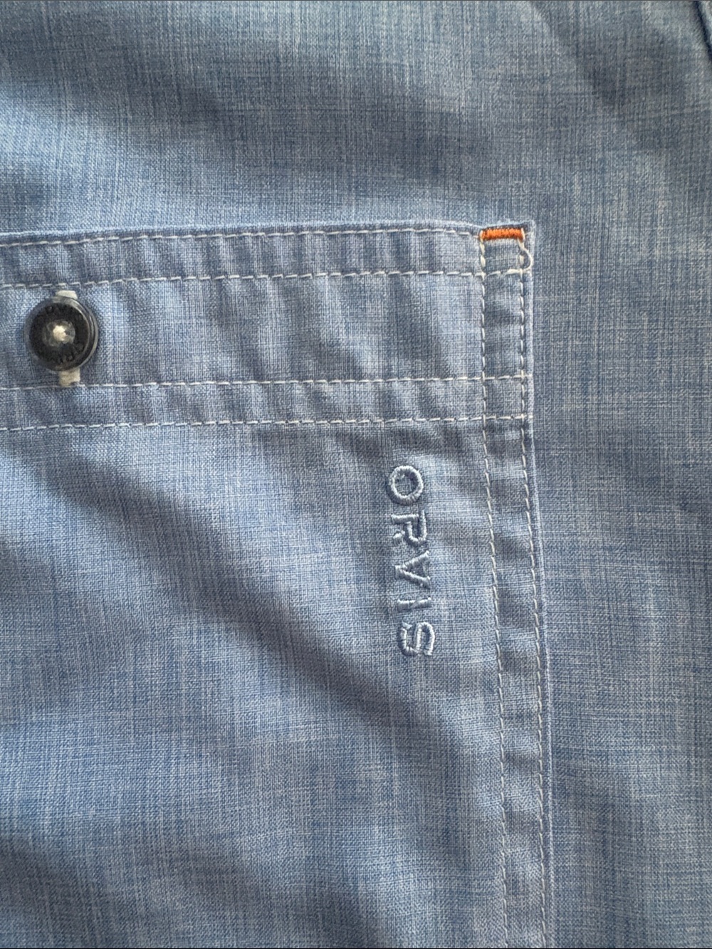 Orvis Tech Chambray Short-Sleeve Work Shirt - Picture 3 of 5